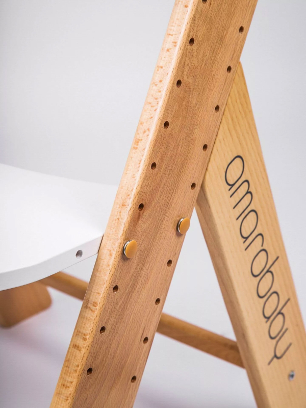 Растущий стул Amarobaby Eco Crown белый деревянный массив бука, клееный шпон