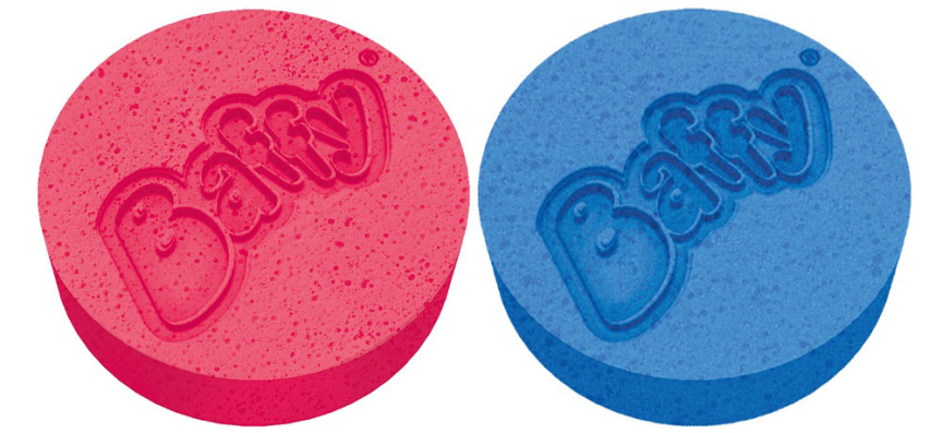 Цветные таблетки Baffy, синяя и малиновая