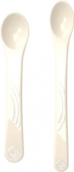 Ложки для кормления Twistshake пастельно-бежевого цвета, в наборе из 2 штуки.