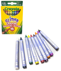 Восковые мелки с блёстками Crayola 16 штук