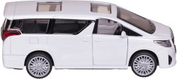 Машинка MSZ Toyota Alphard металлическая, 1:43, цвет белый, с инерционным механизмом