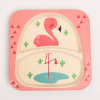 Набор бамбуковой посуды Крошка Я Розовый фламинго 5 предметов