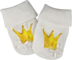 Носочки Little Star трикотажные с принтом Корона 6-12 месяцев