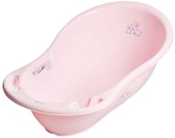 Ванночка Tega Baby со сливом Little Bunnies Кролики розовый 86 cм