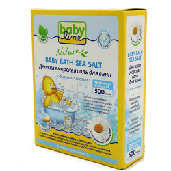 Детская морская соль для ванн с ромашкой Babyline 500 г 